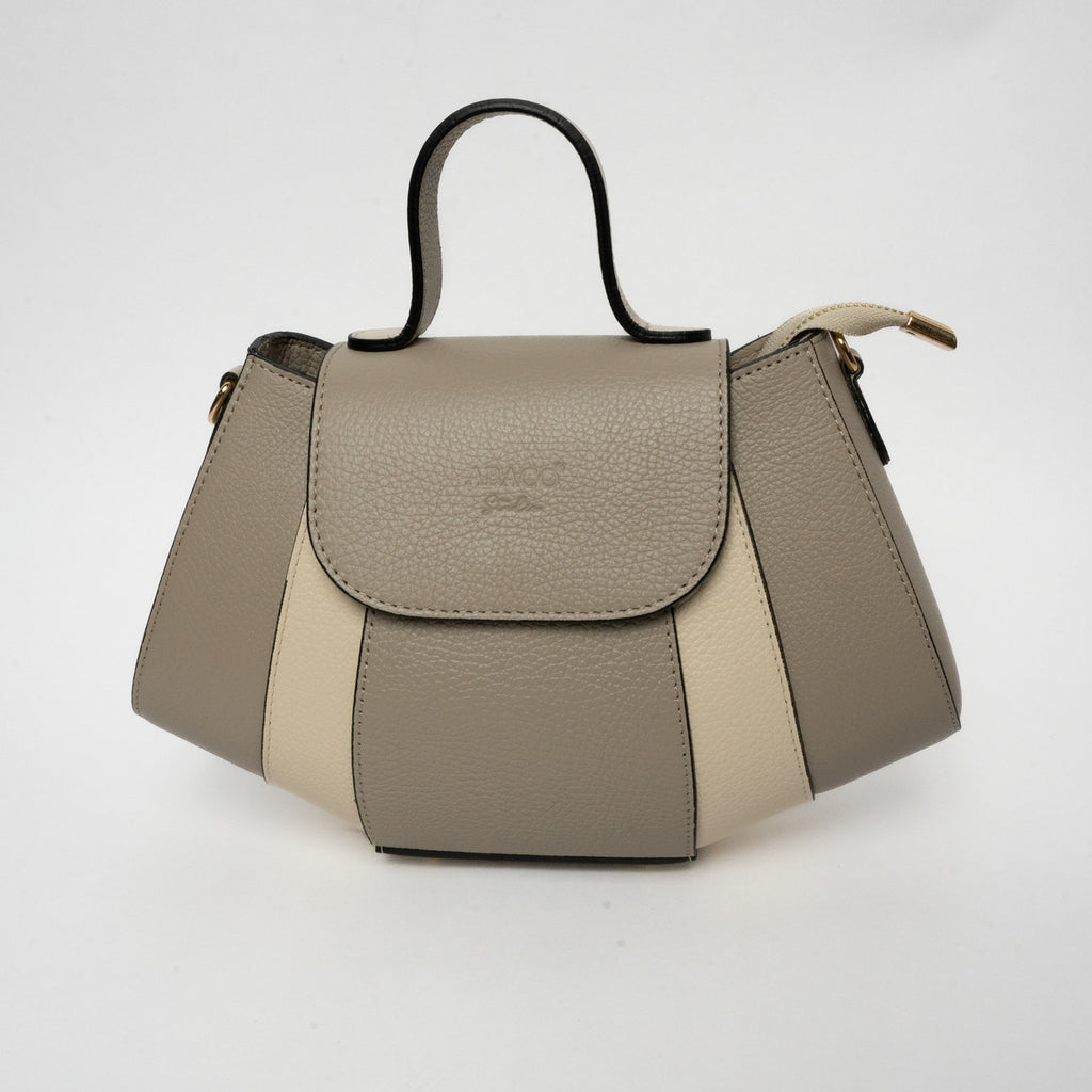 Lara Shoulder Bag - Light Taupe/Off-White