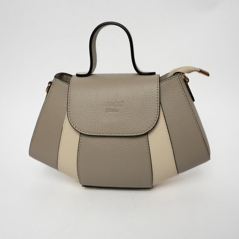 Sac À Bandoulière Lara - Taupe Clair/Blanc Casse