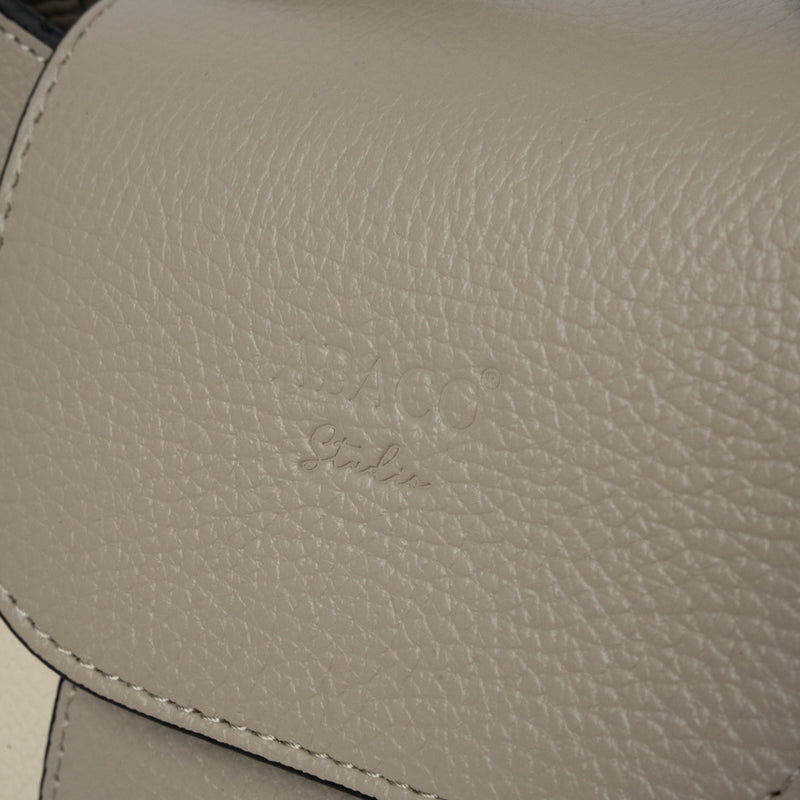 Sac À Bandoulière Lara - Taupe Clair/Blanc Casse