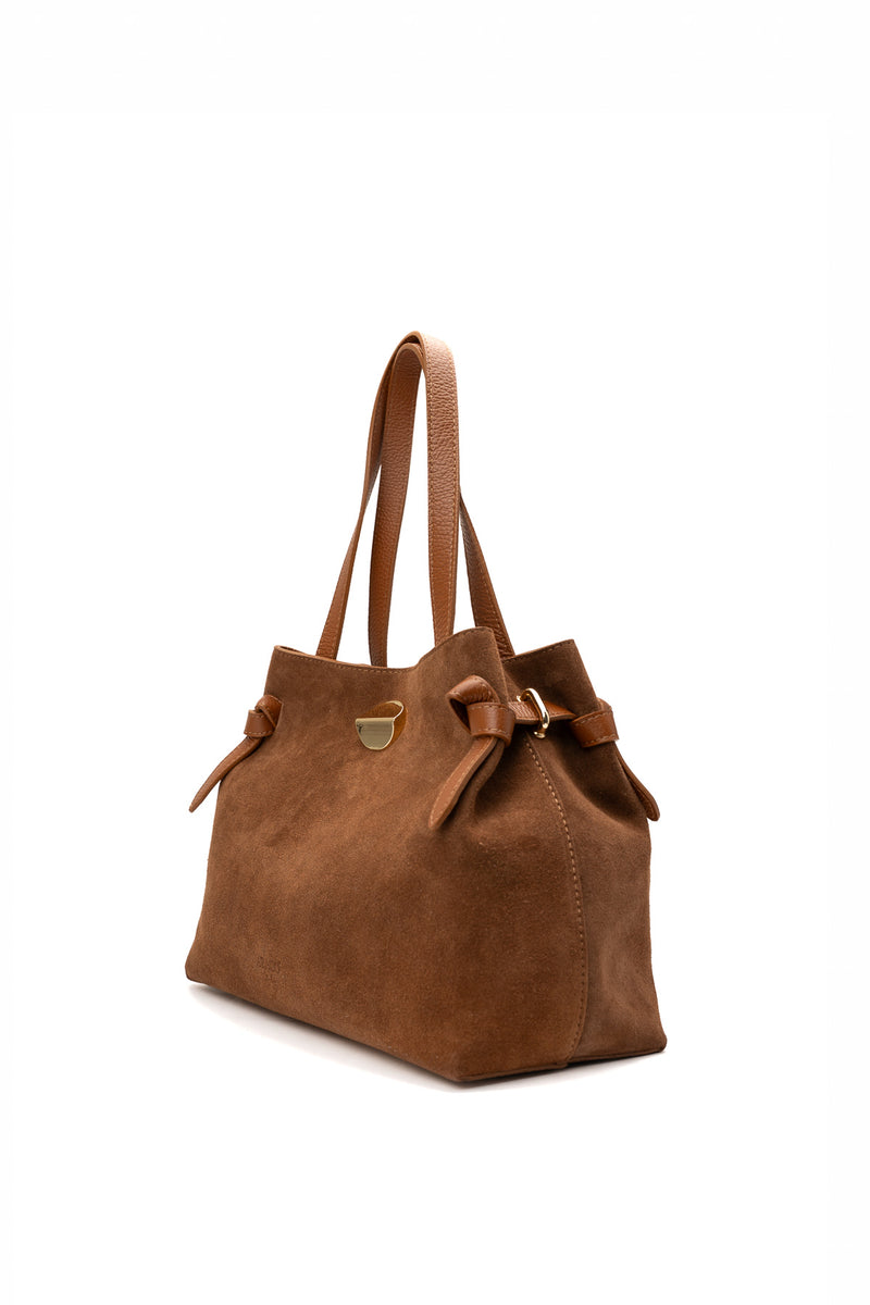 Sac À Bandoulière Vera Suede - Camel