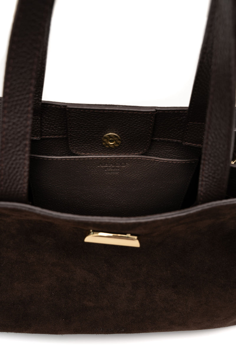 Sac À Bandoulière Vera Suede - Moka