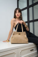 Sac À Bandoulière Vera Suede - Taupe