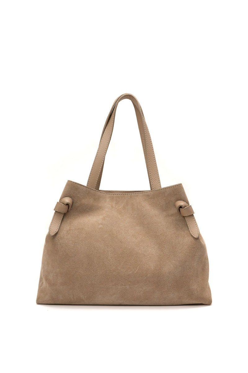 Sac À Bandoulière Vera Suede - Taupe