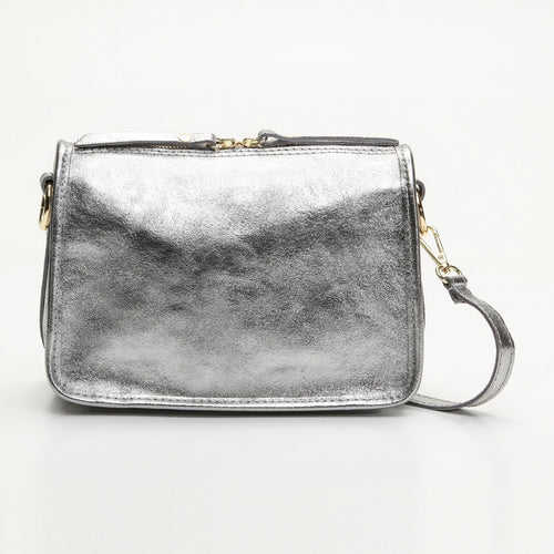 Vero Shoulder Bag - Gris Fonce Metallique