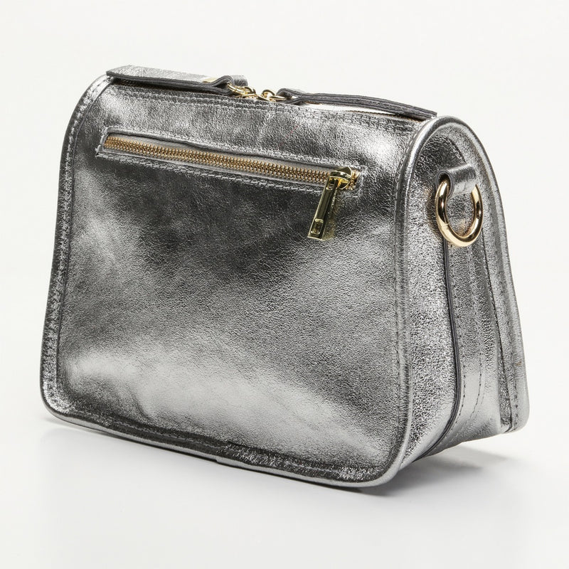 Bolso de hombro Vero - Gris oscuro metalizado