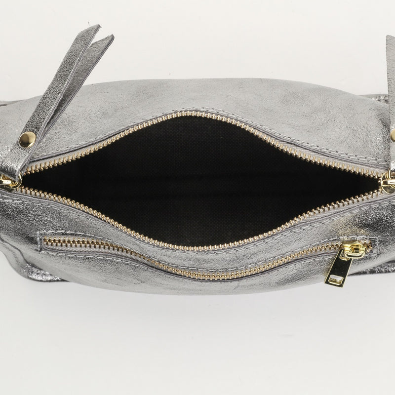 Vero Shoulder Bag - Gris Fonce Metallique