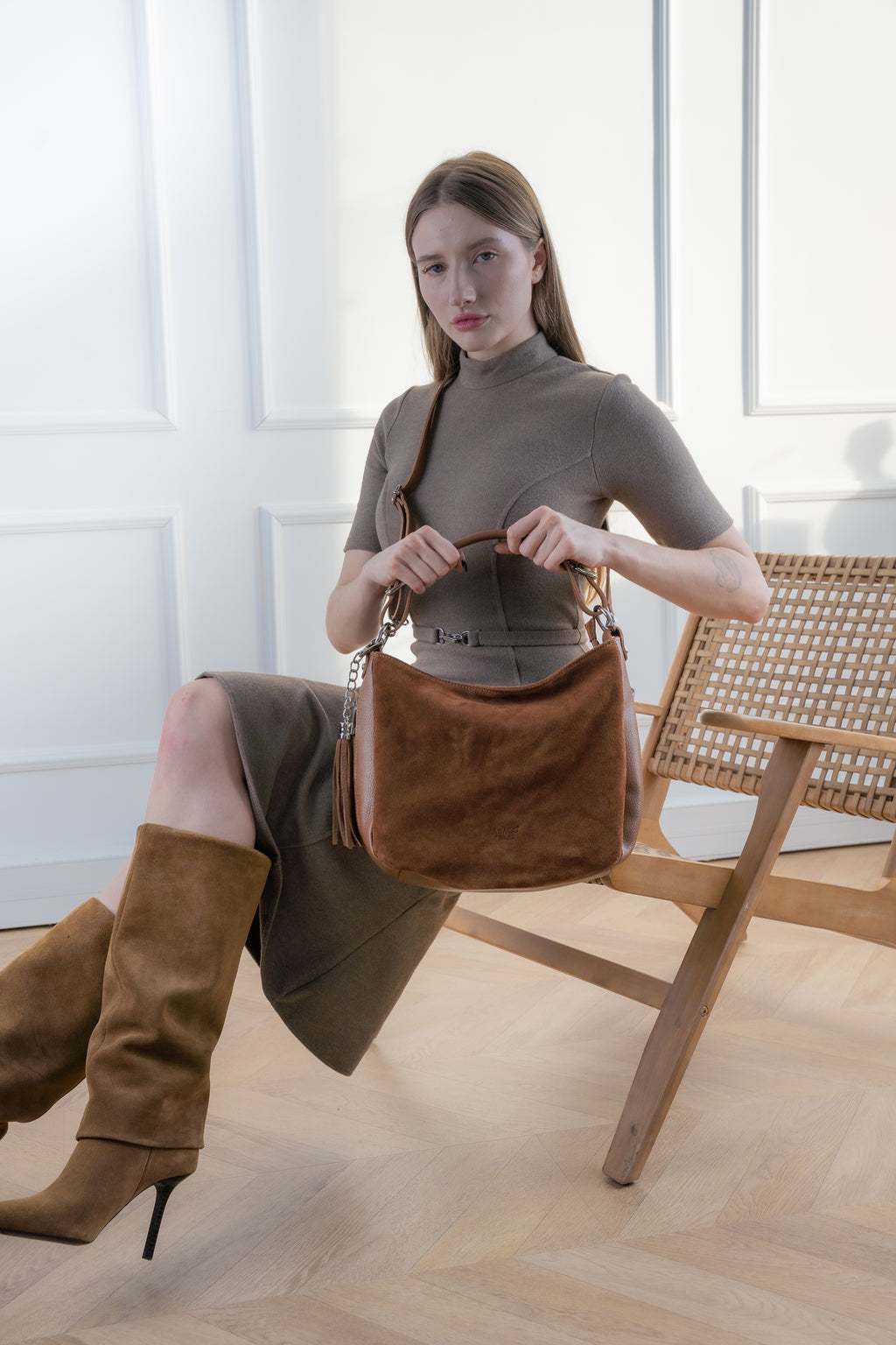 Bolso de hombro Kai - Camel
