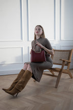 Bolso de hombro Olivia - Burdeos