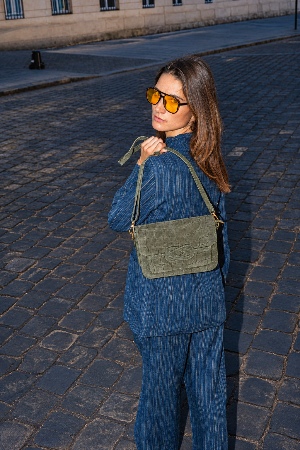 Borsa a tracolla Andre - Verde bottiglia