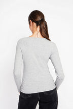 Crew-Neck Thermal Layering Top – Flannel – Women