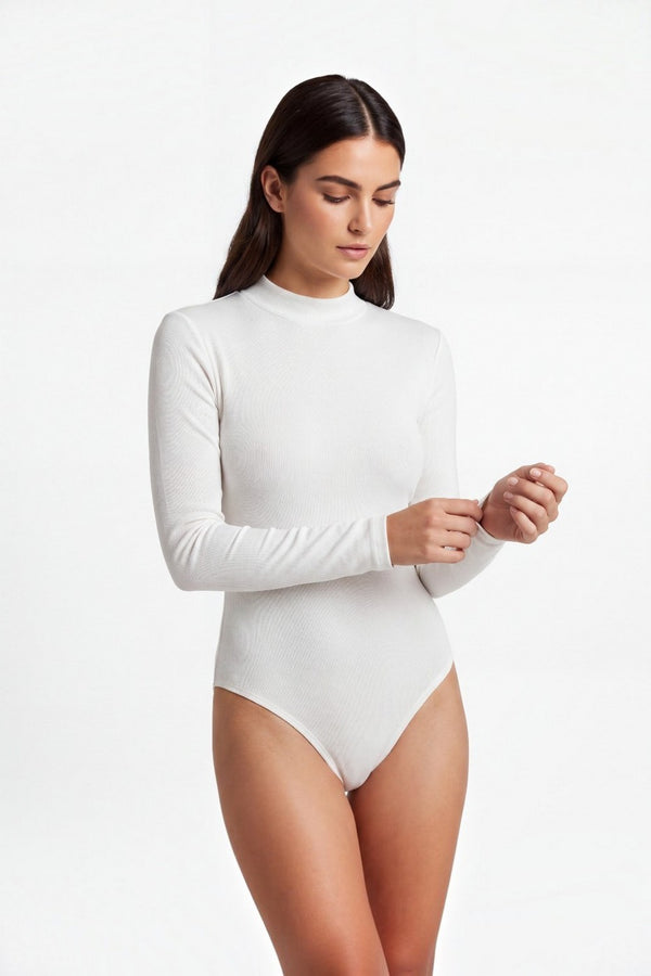 Body Col Montant – Naturel – Femme