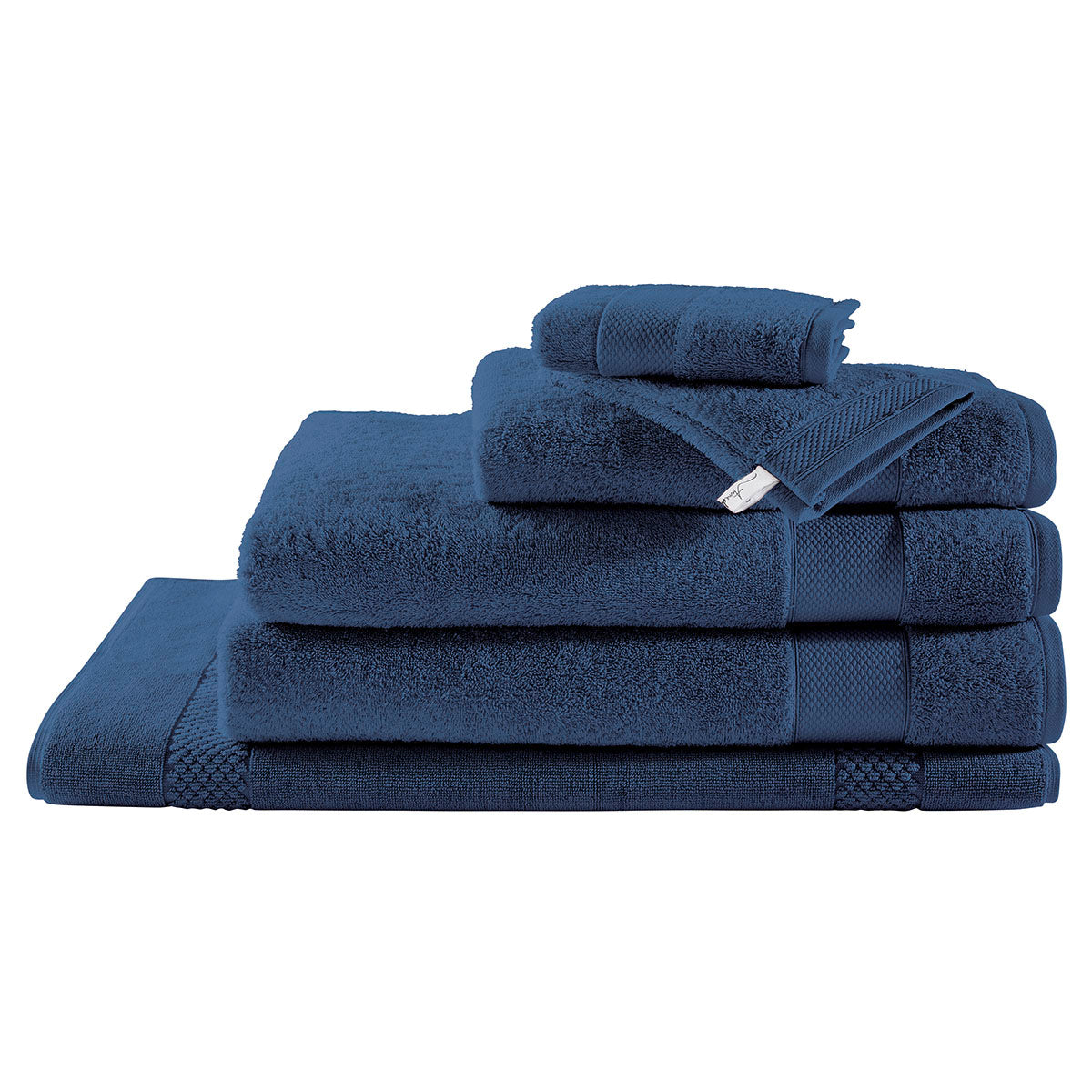Éponge Unie - Serviette Invité - Bleu Nuit