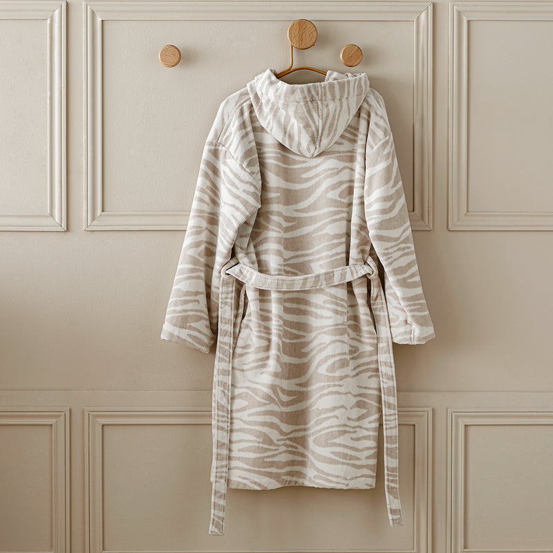 Peignoir - Zebre Ads - Beige/Blanc