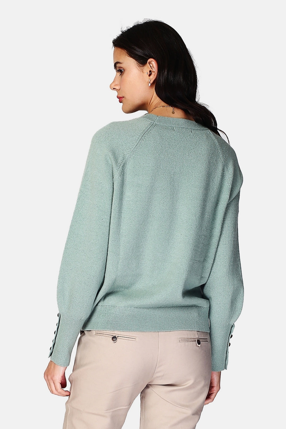 Pull Large Col Rond – Jade – Femme