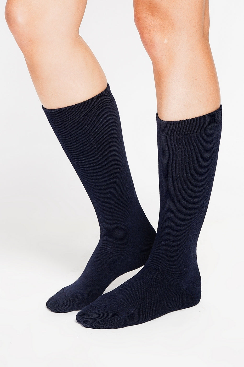 Unisex Thermal Thigh-High Socks – Midnight Blue