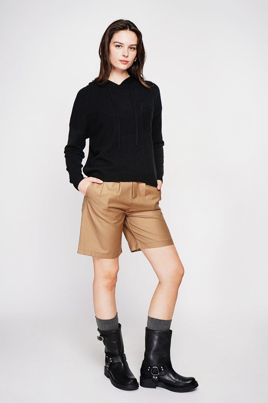 Pull À Capuche Oversize – Noir – Femme