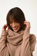 Poncho 4 Fils - Ashley - Camel Chiné