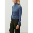 Camiseta Cuello Alto A Rayas - Rayas Tricolores - Mujer