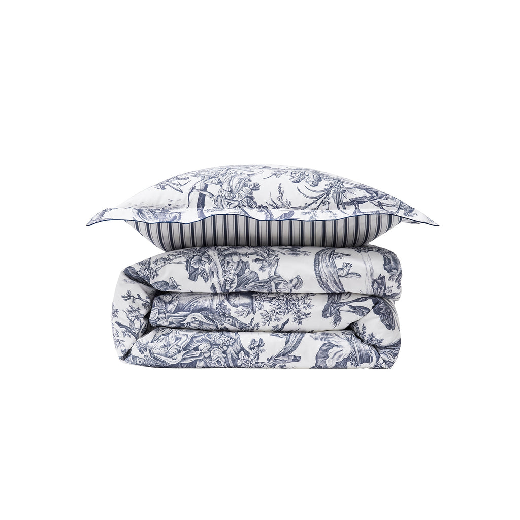 4 Continents - Housse de Couette - Blanc/Bleu