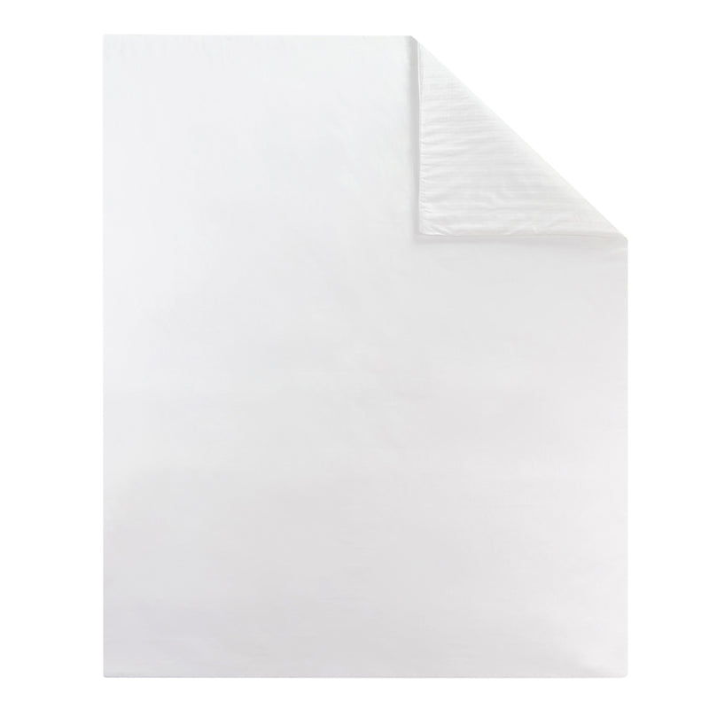 Housse De Couette - Satin Jacquard Uni - Blanc