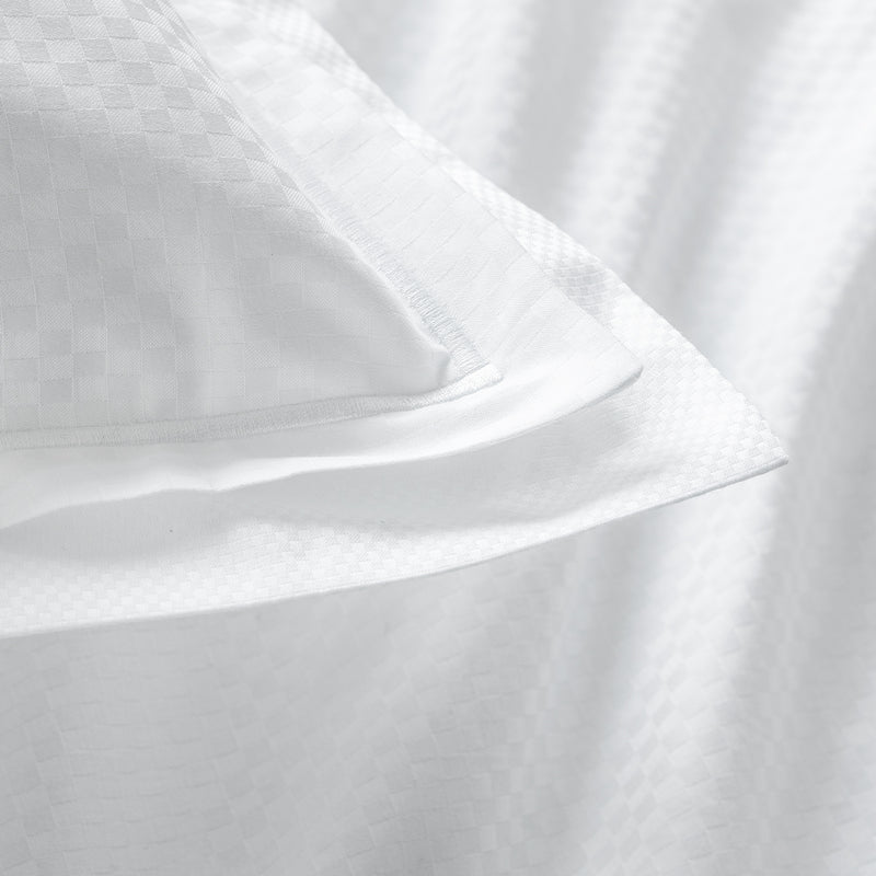 Taie D'Oreiller Unie - Bord De Mer - Blanc/Blanc