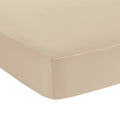 Satin Uni Jacquard - Fitted Sheet - Greige