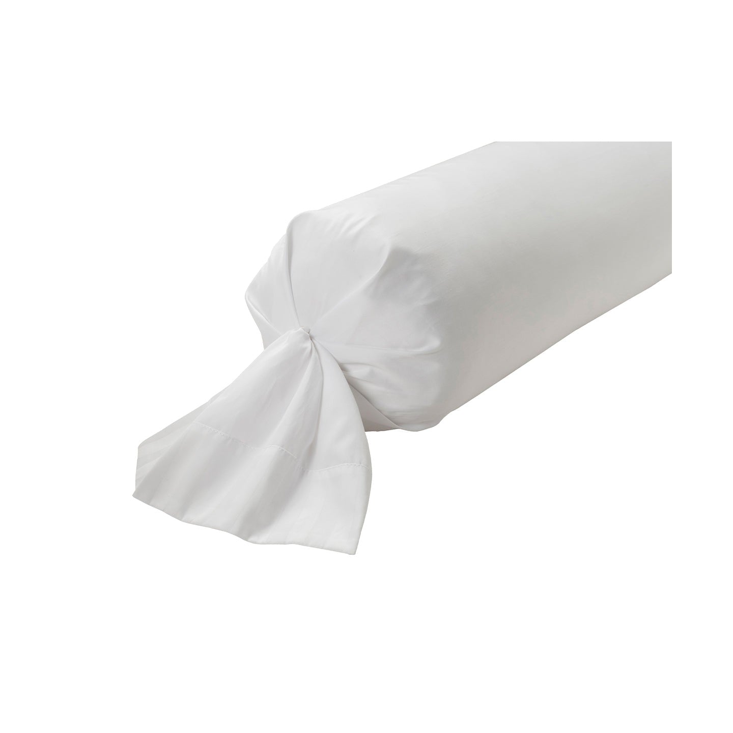 Satin Uni Jacquard - Funda de Almohada Larga - Blanca