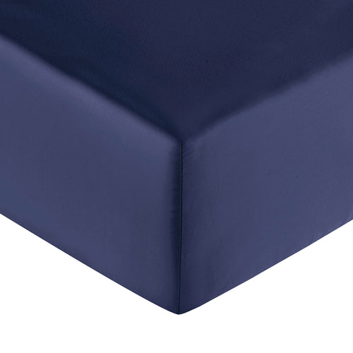 Drap Housse - Satin Uni - Bleu