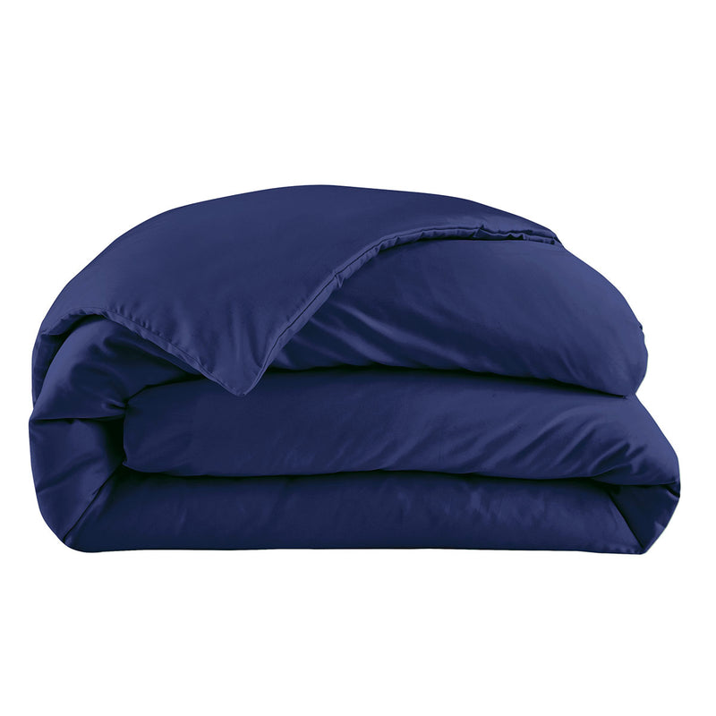 Housse De Couette - Satin Uni - Bleu