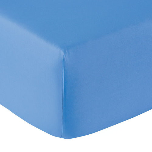 Drap Housse - Percale Unie - Bleu