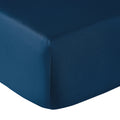 Plain Percale - Fitted Sheet - Midnight Blue