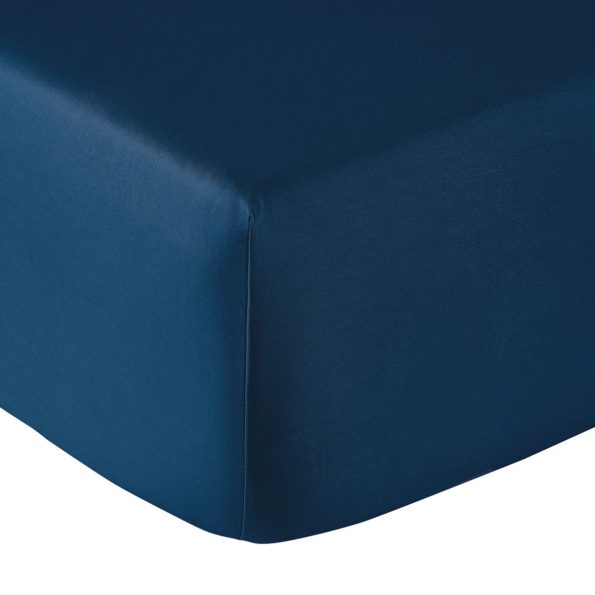 Plain Percale - Fitted Sheet - Midnight Blue