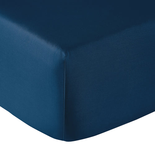 Drap Housse - Percale Unie - Bleu Nuit