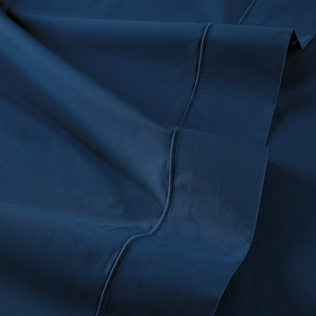 Percale Unie - Flat Sheet - Midnight Blue