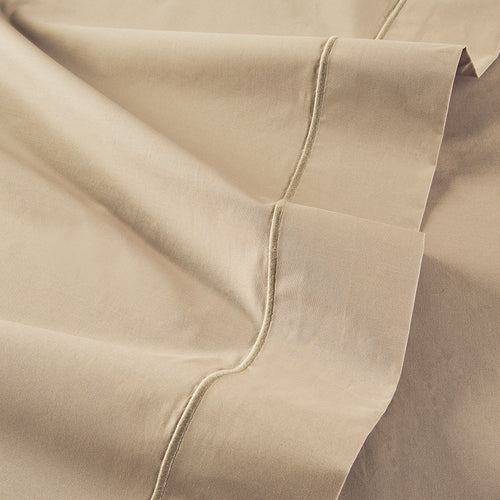 Percal liso - Sábana encimera - Beige