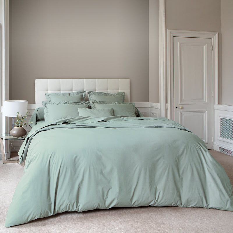 Housse De Couette - Percale Unie - Vert D'Eau