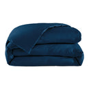Housse De Couette - Percale Unie - Bleu Nuit