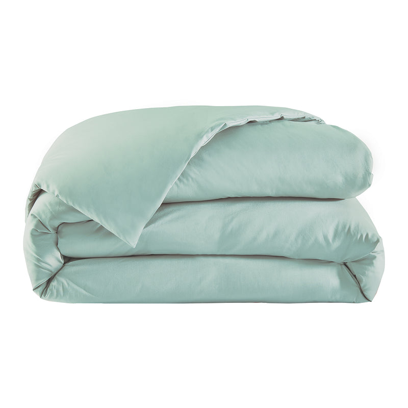 Housse De Couette - Percale Unie - Vert D'Eau