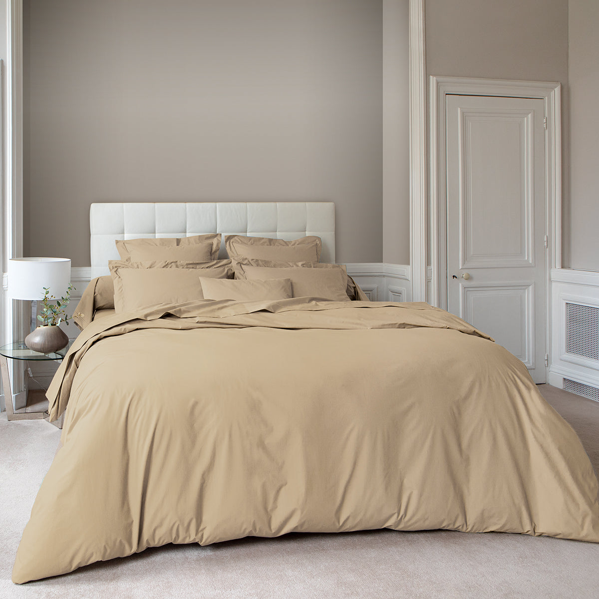 Percale Unie - Housse de Couette - Beige