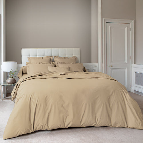 Housse De Couette - Percale Unie - Beige