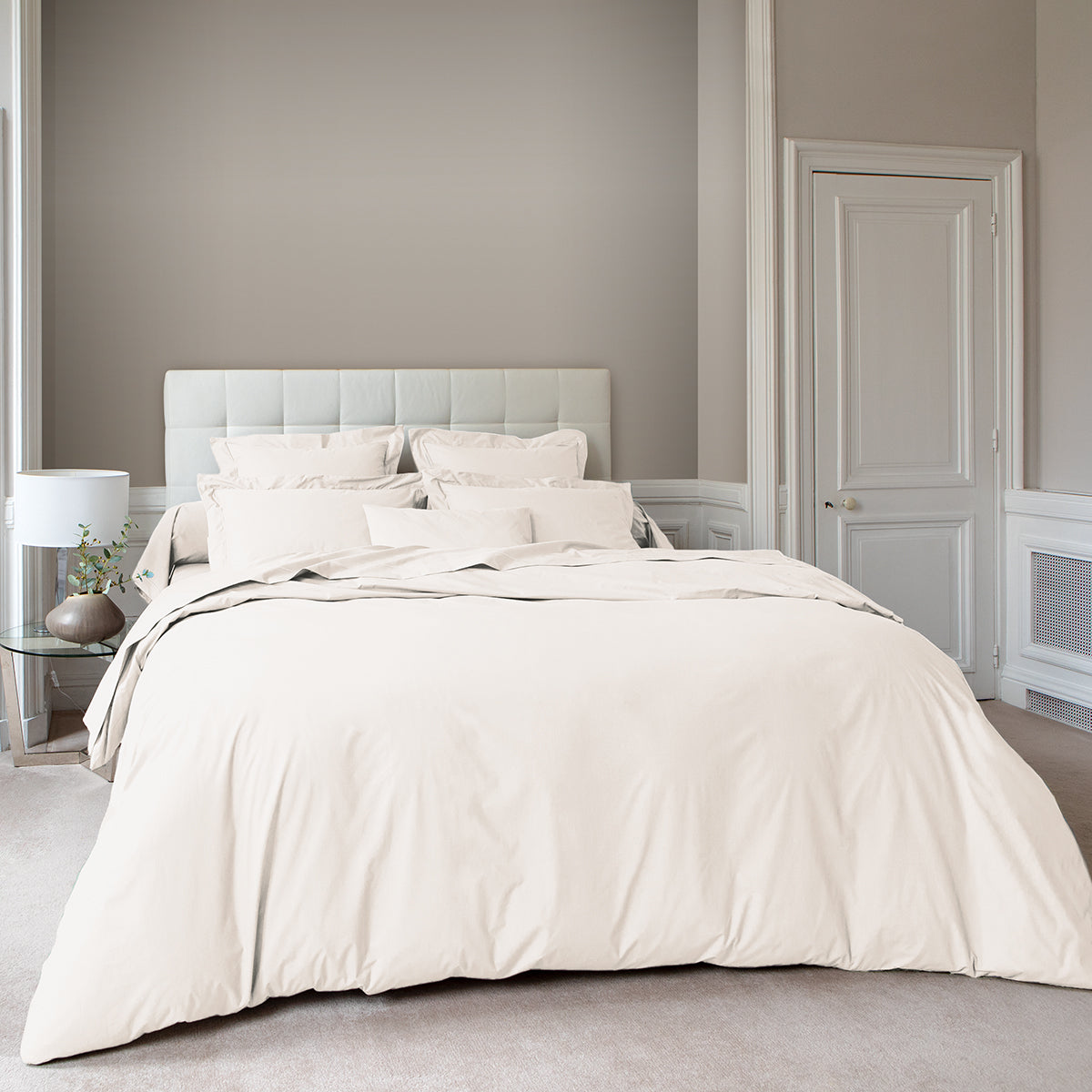 Percale Unie - Housse de Couette - Ivoire
