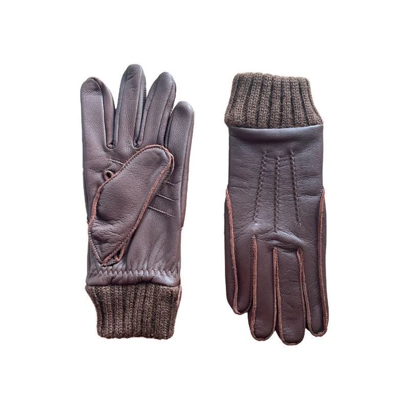 Gants Aston Cuir Doublés Alpaga - Whisky - Homme