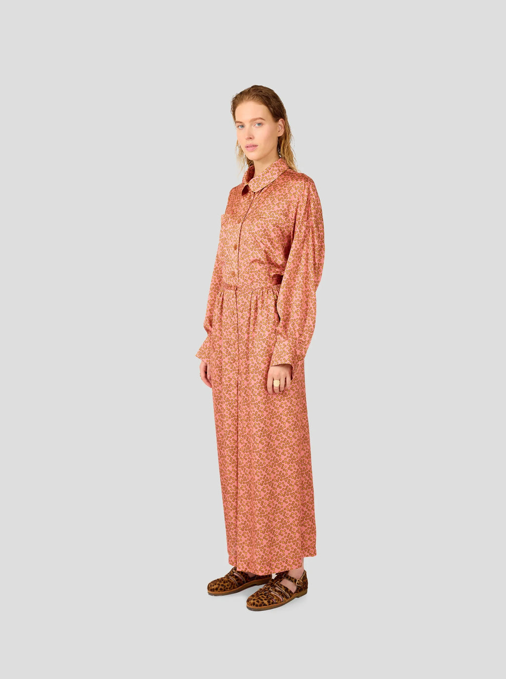 Chemise Astrée In Canyon Clay Messy Dots Print