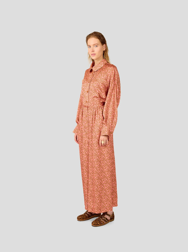 Chemise Astrée In Canyon Clay Messy Dots Print