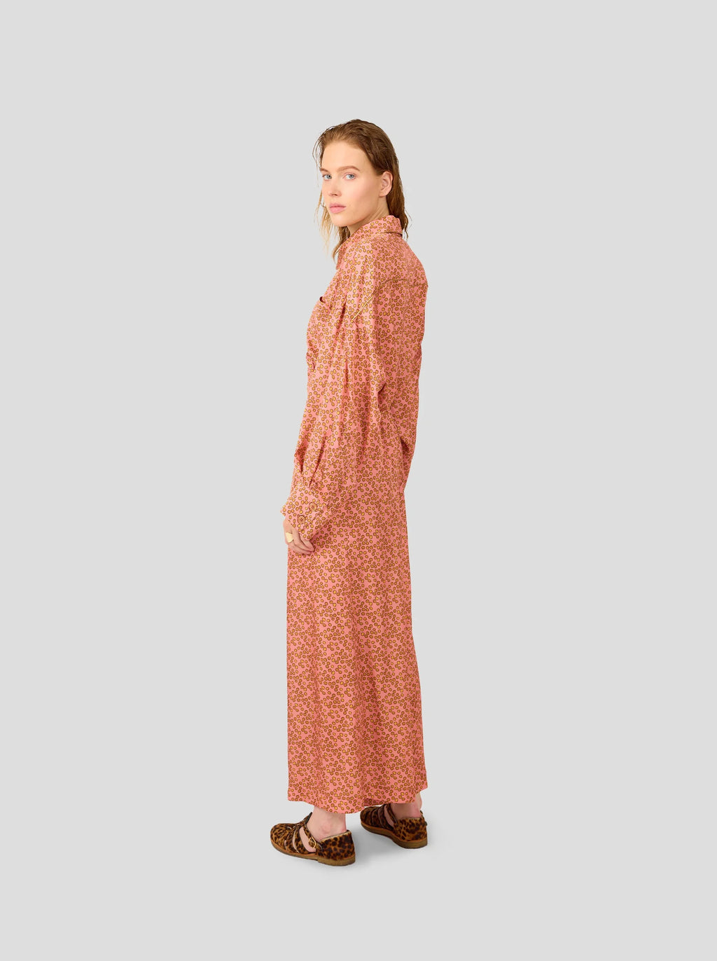 Pantalon Doll In Canyon Clay Messy Dots Print