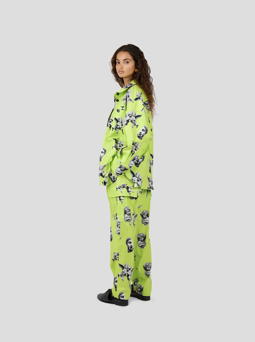 Pantalón Santino en tela estampada Angels