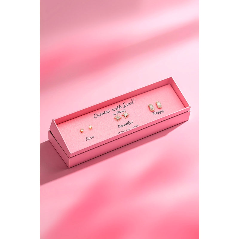 Set Boucles D'Oreilles "Shine" - Doré