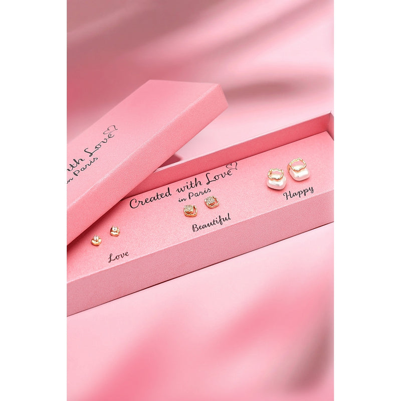 Set Boucles D'Oreilles "Glowly" - Doré