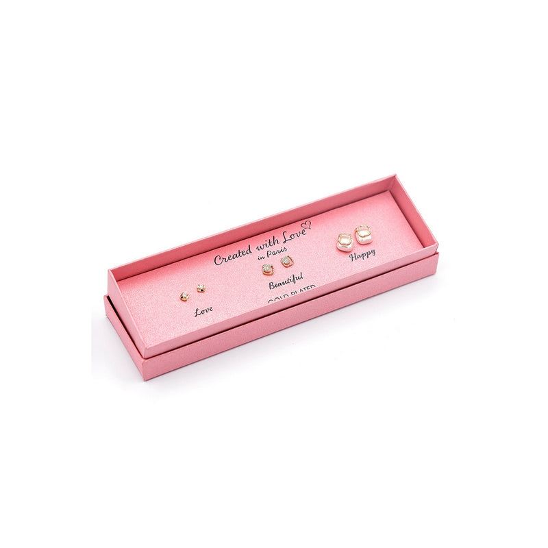 Set Boucles D'Oreilles "Glowly" - Doré