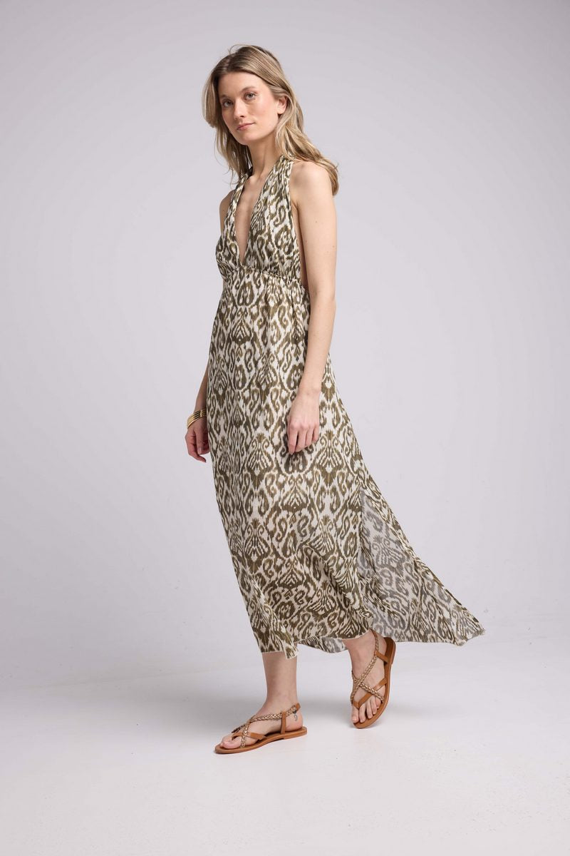 Robe Longue Sans Manche - Khaki